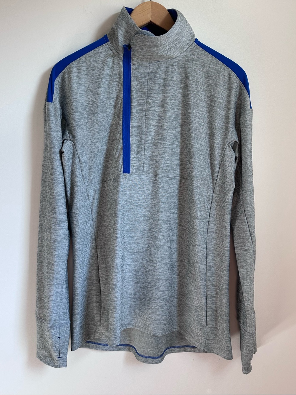 Under Armour Mens S Tech 1/4 Zip Pullover Gray Blue Performance Athletic